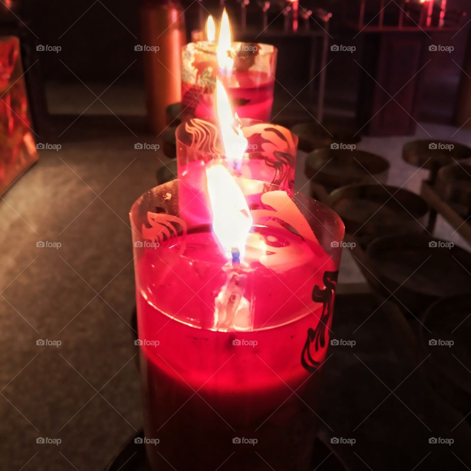 red candles
