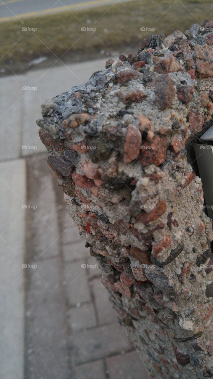 Aggregate stone bench