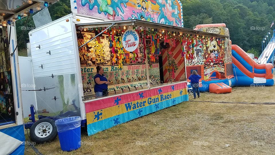 Water gun race in carnival