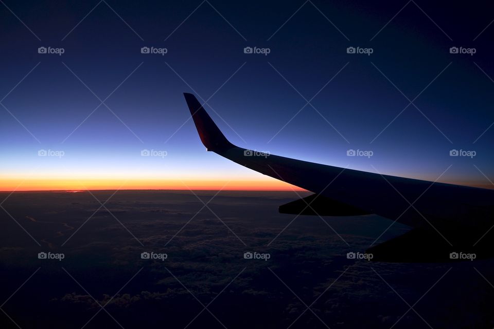 Sunset over the US