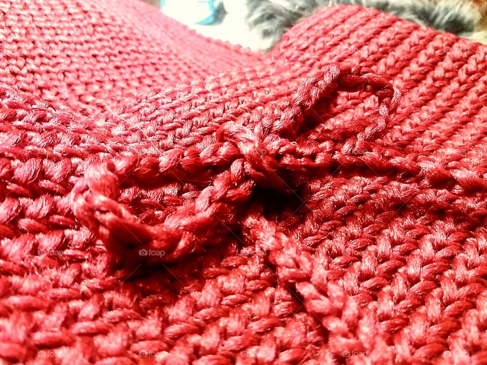 Close-up of knitted wool