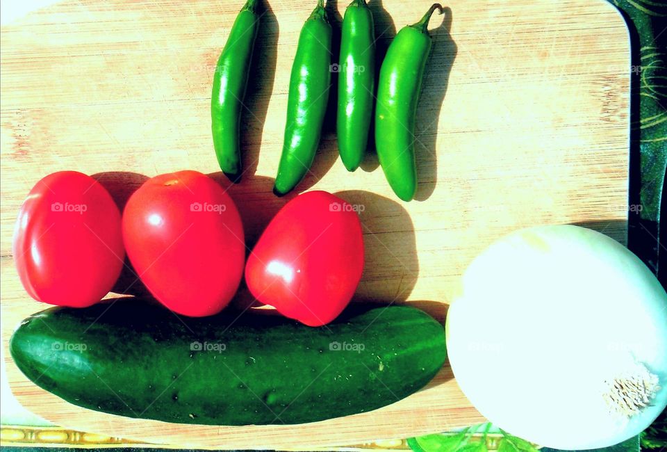 Tomates, Cebollas, Chiles