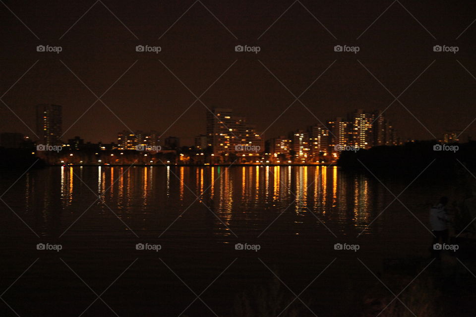 Berth, sunset, river, South port, Moscow