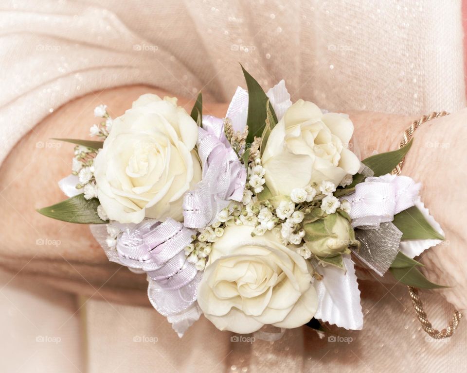 Vintage wrist corsage