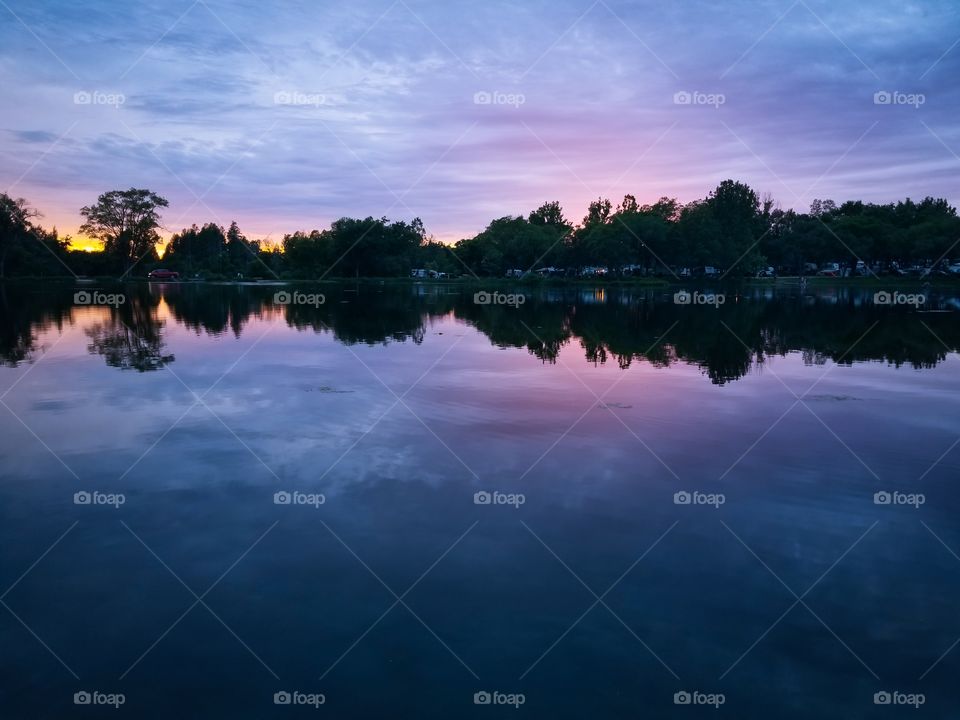 perfect summer night by the lake