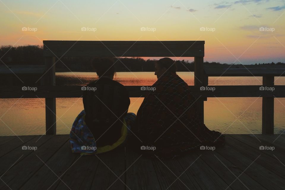 Minnesota Sunsets. Two of my friends watched a sunset with blankets and talked. I came later to find his precious moment of fellowship.
