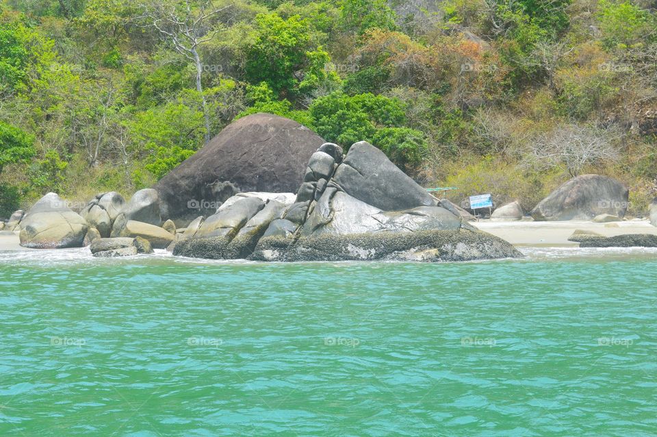 Island rock formation