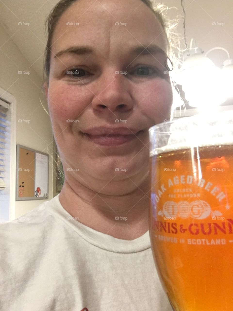 Drinking my Innis & Gunn