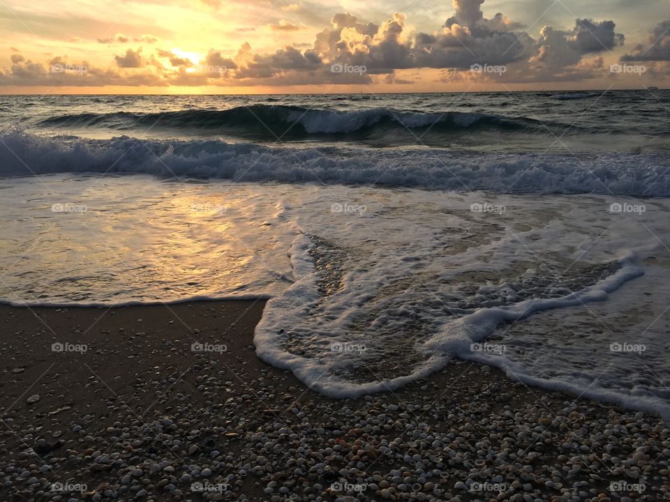 Sunrise by the seashore