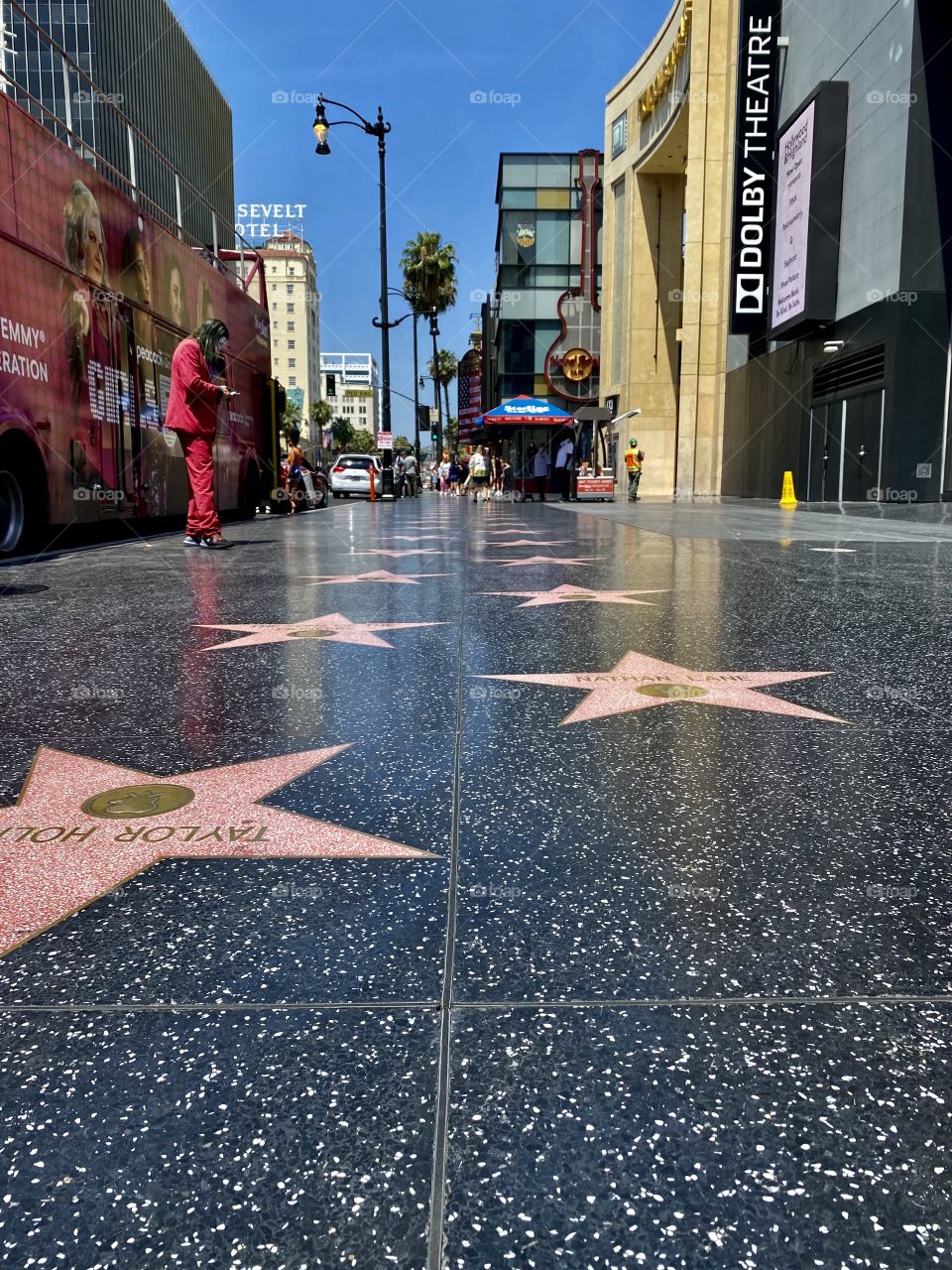 Hollywood Walk of Fame at Hollywood Boulevard in Hollywood/Los Angeles California 