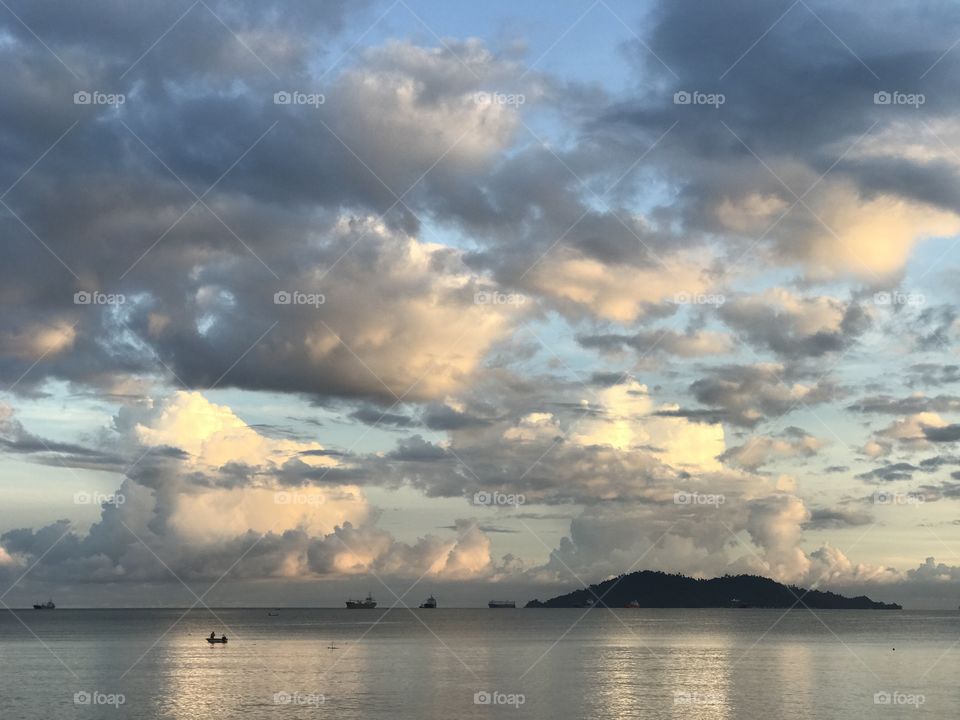 Morning sky over sea