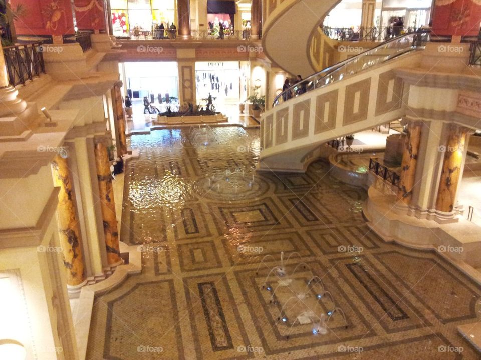 Floor water fountain in Vegas
