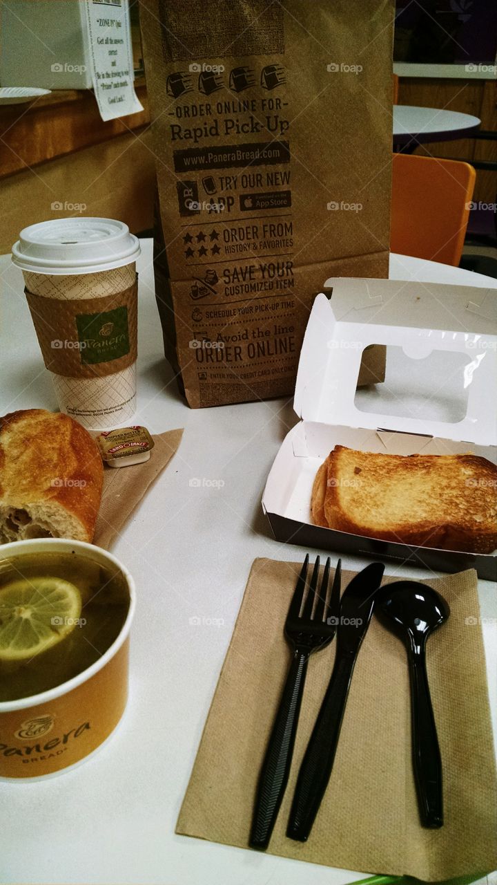 Panera Bread lunch. lunch to go