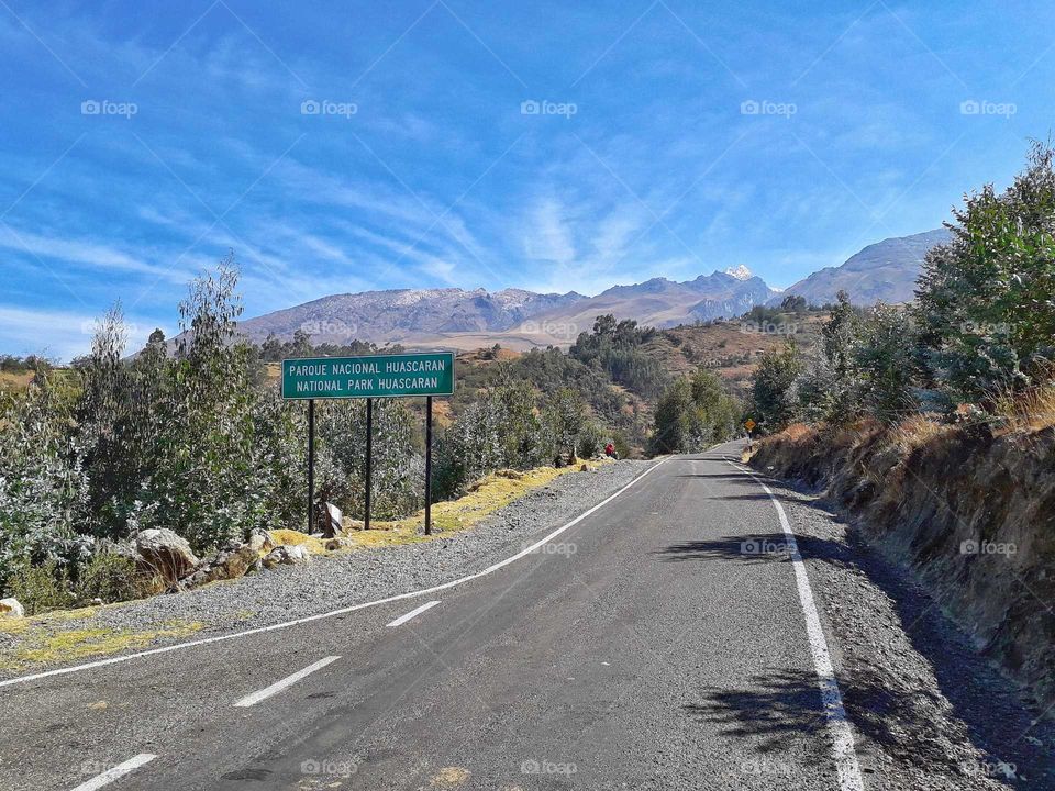 Road to a national park in South America.