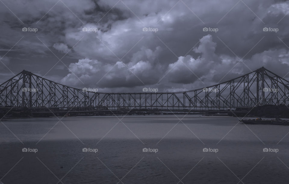 Monochrome Howrah Bridge