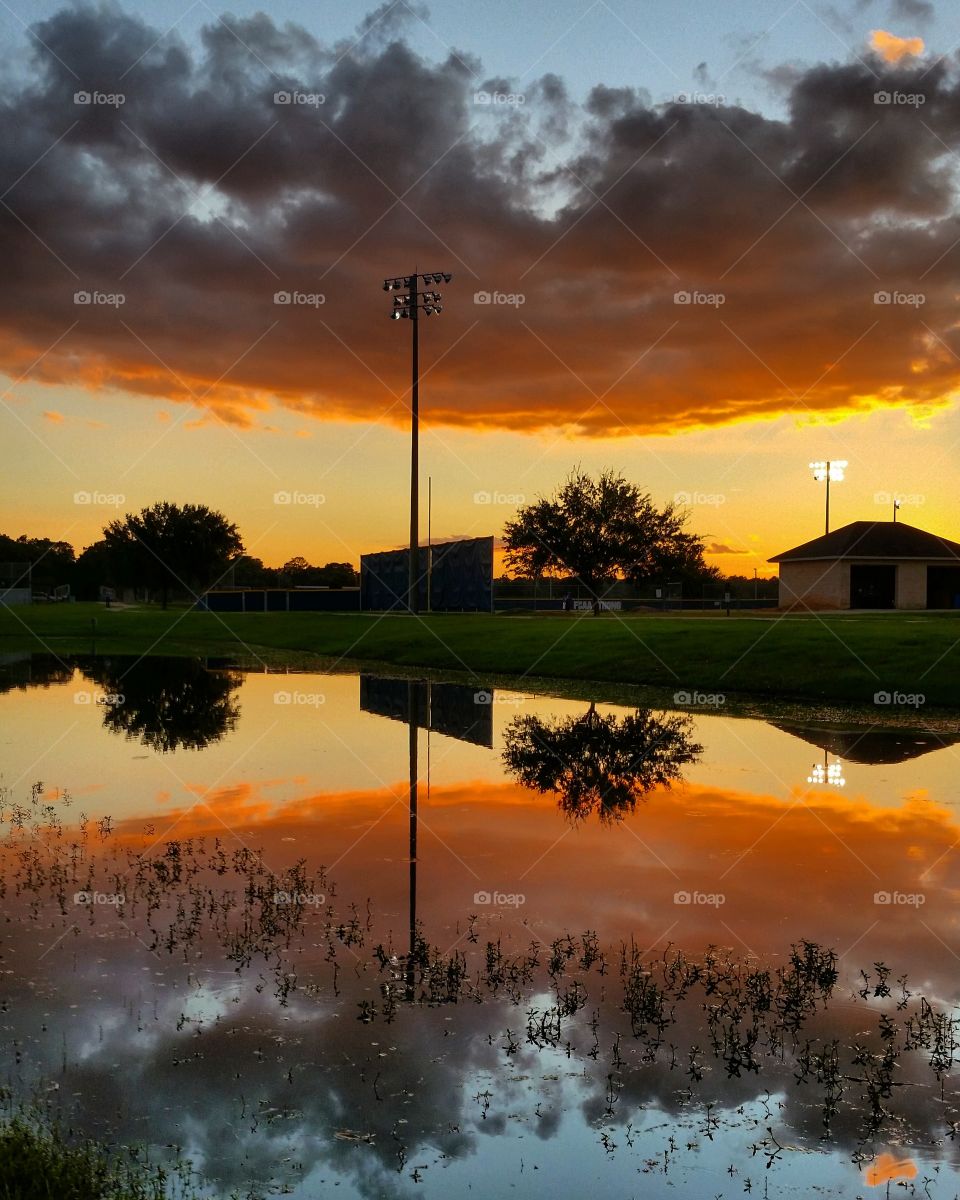 Sunset Orange Reflections