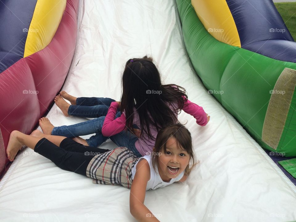 Inflatable slide fun 