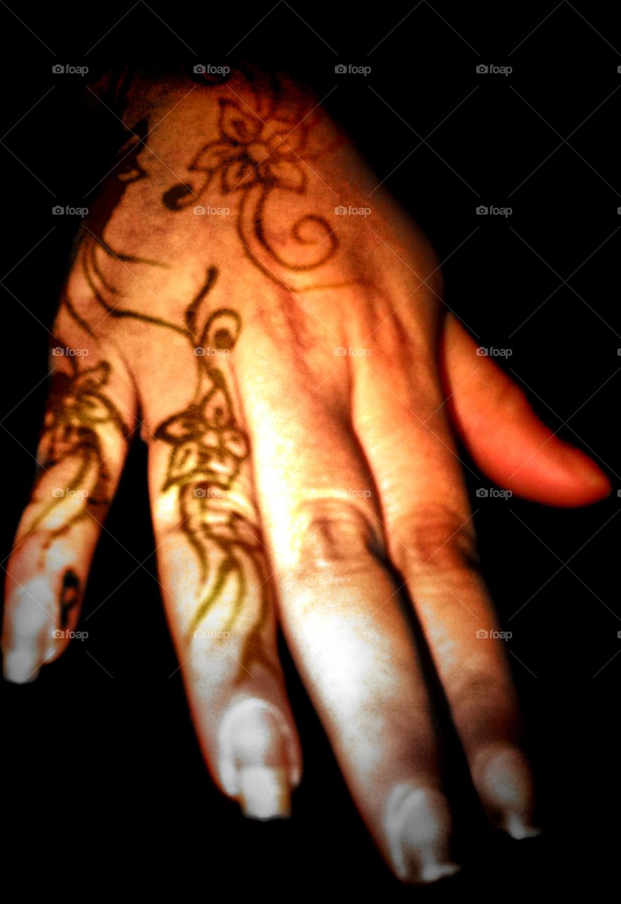 Got a henna tattoo when I went to a fashion show at Macy’s. Body art. Freedom of expression. Pretty design.