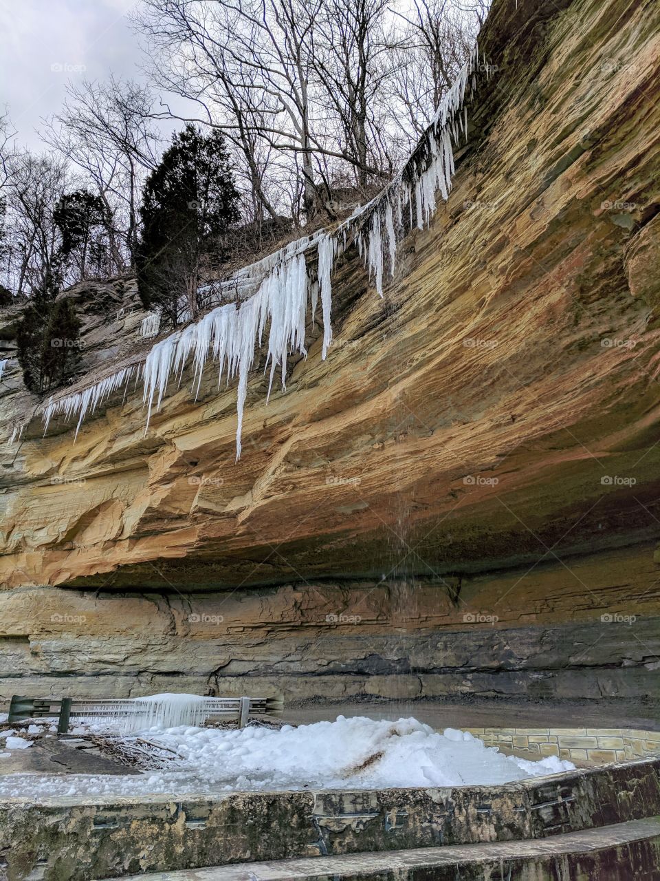 frozen waterfall