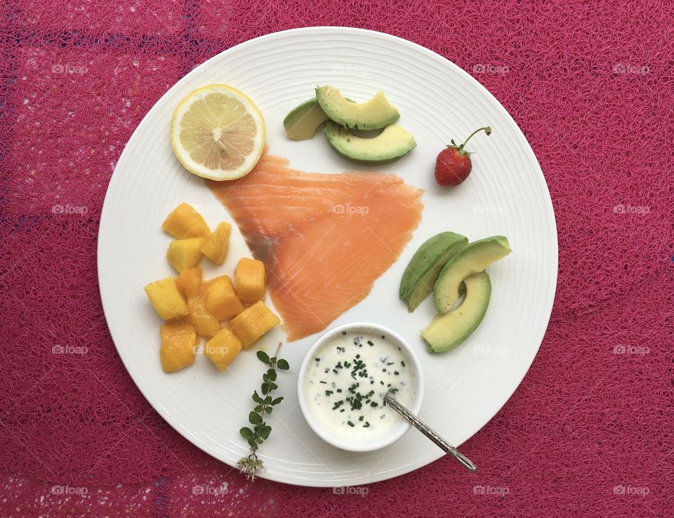 Healthy plate for lunchtime 