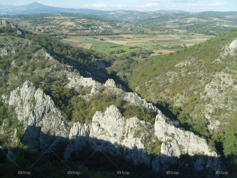 Mountain range Sokobanja in summer