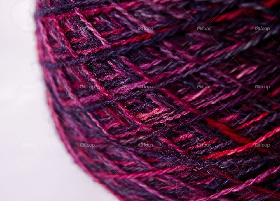 Hand Spun Alpaca Yarn. Wine colored yarn. 