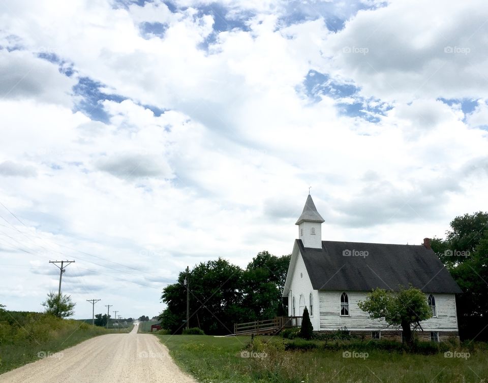 Rural white church