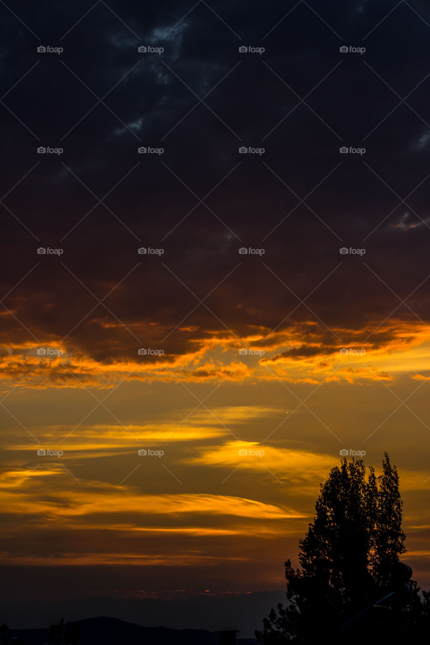 Orange Clouds at sunset