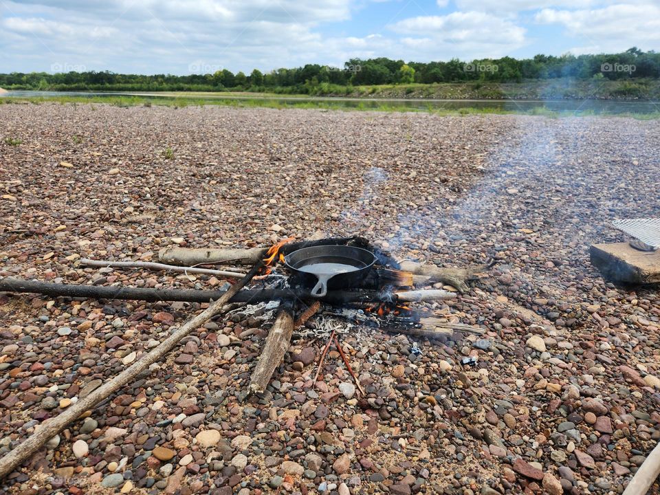 Cooking on the beach