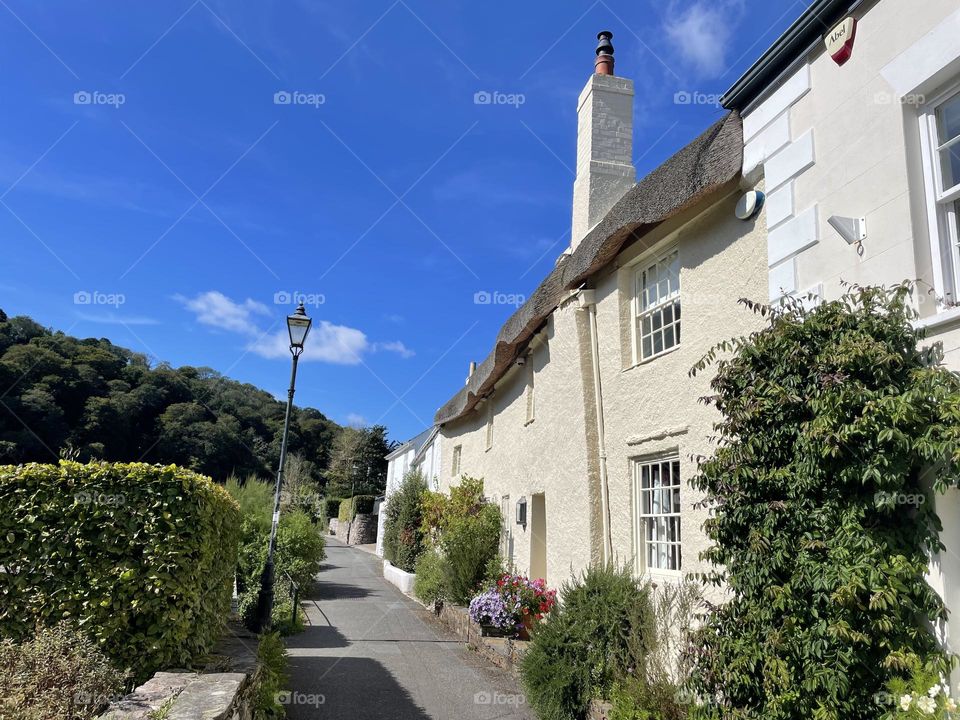 A row of Devon Cottages 