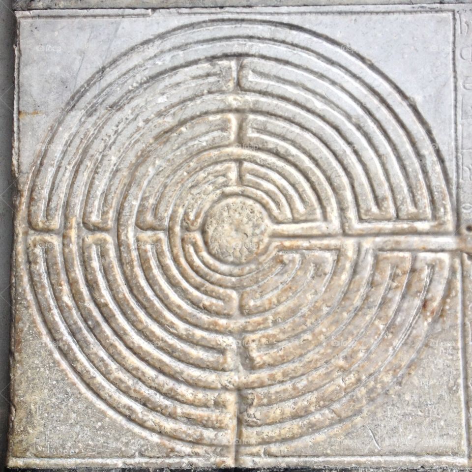 Medieval Finger labyrinth in Luca, Italy