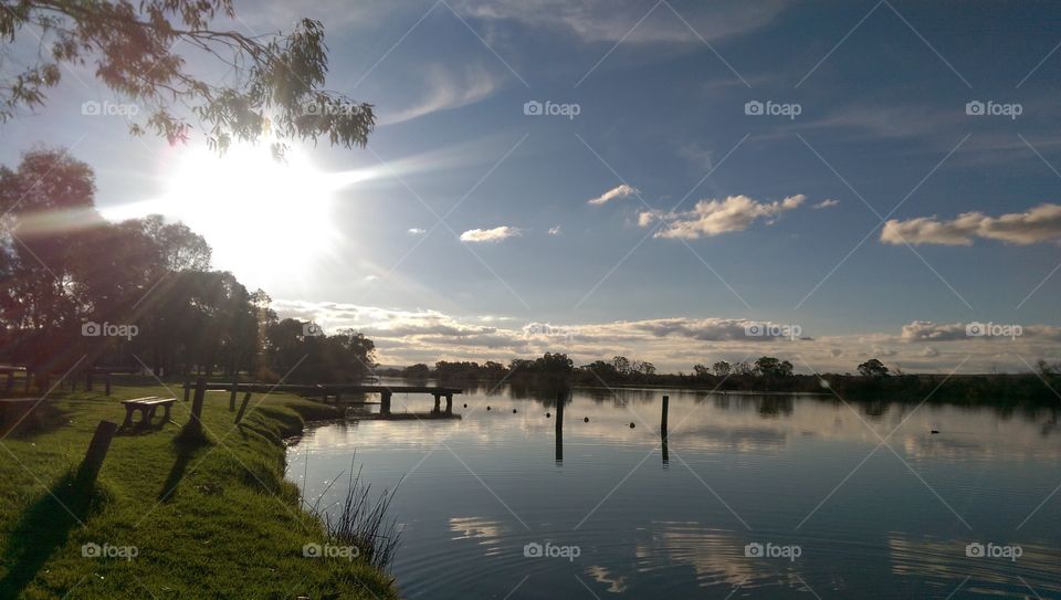 Sunset by the mighty Murray River