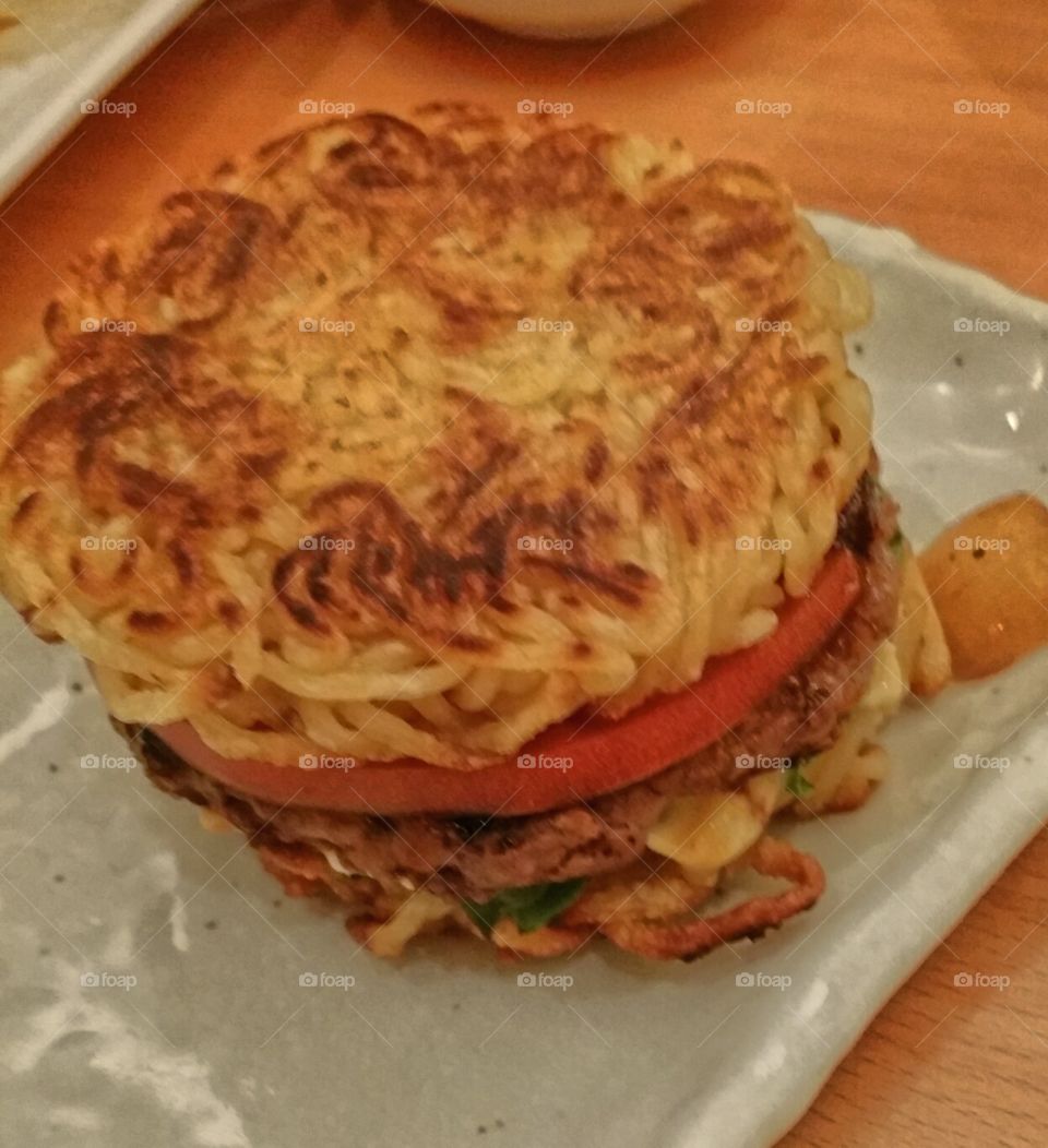 Ramen Burger NYC. Tasting a Ramen Burger for the first time while we celebrate my cousin birthday!