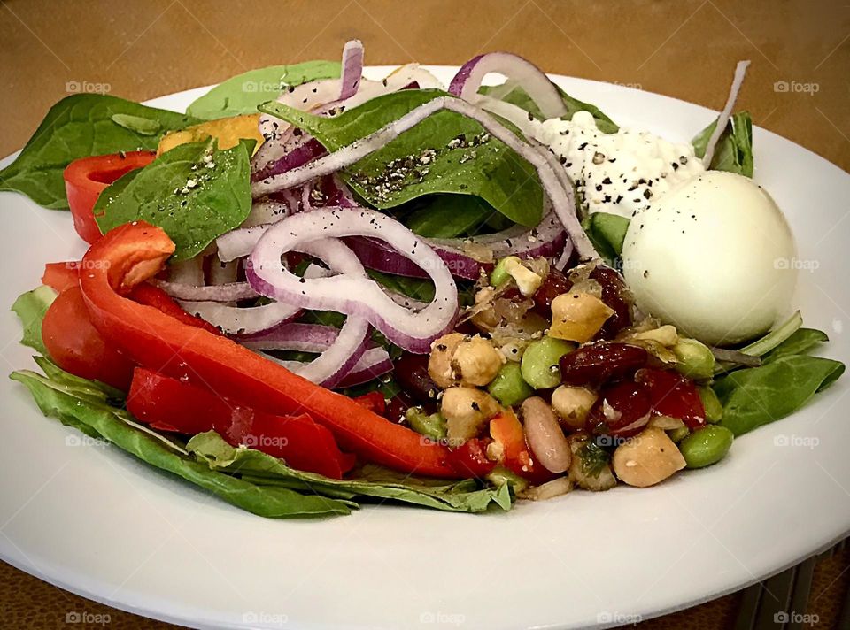 Healthy multicolored salad. 