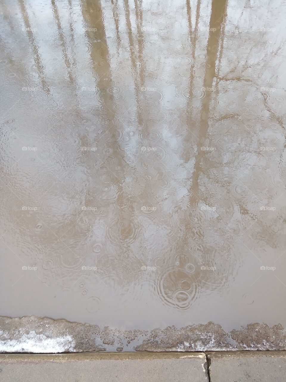 дождь зима лужа капли