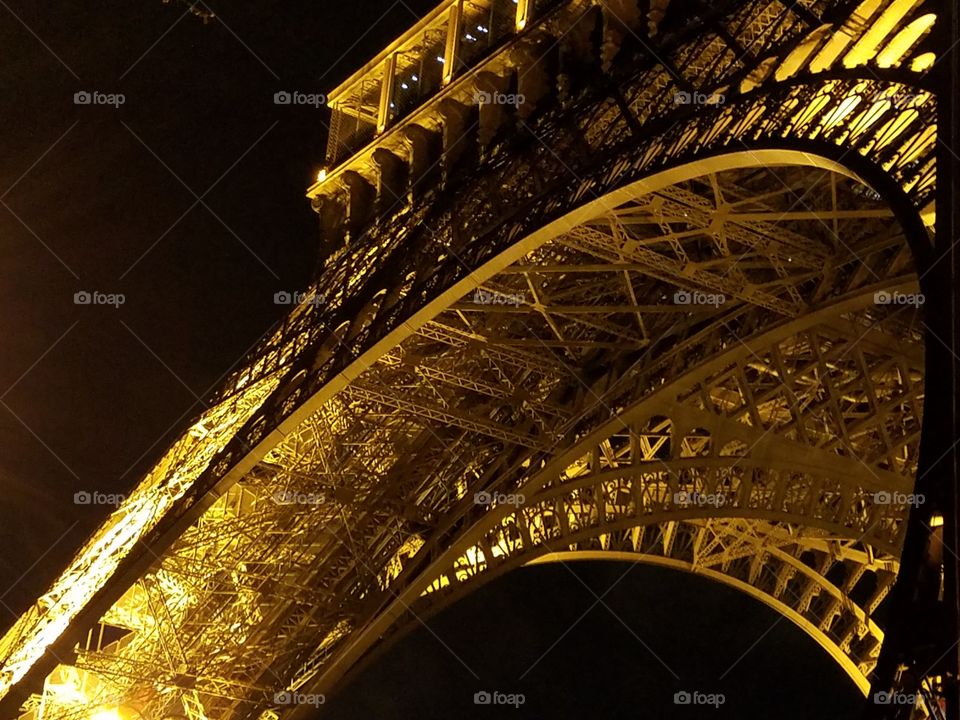 Eiffel Tower, Paris France at night