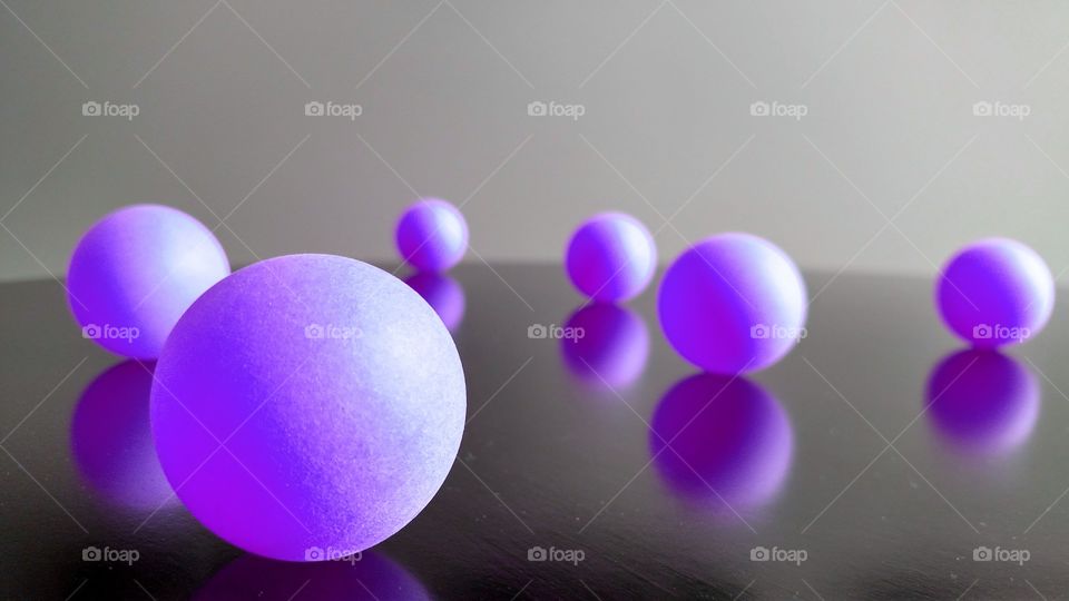 abstract purple balls still life art