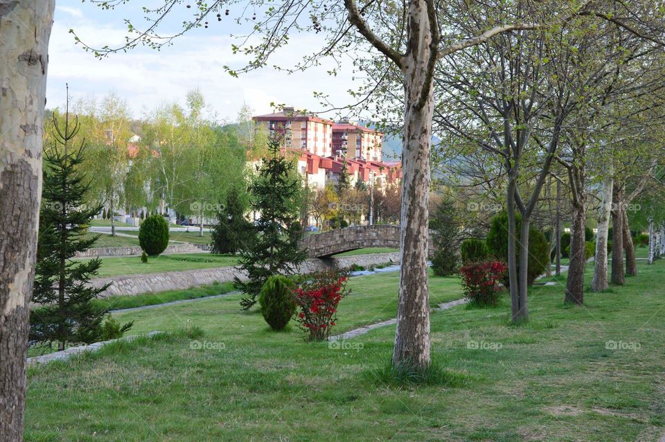 A small city in Macedonia expressing the beauty of nature and peaceful life.