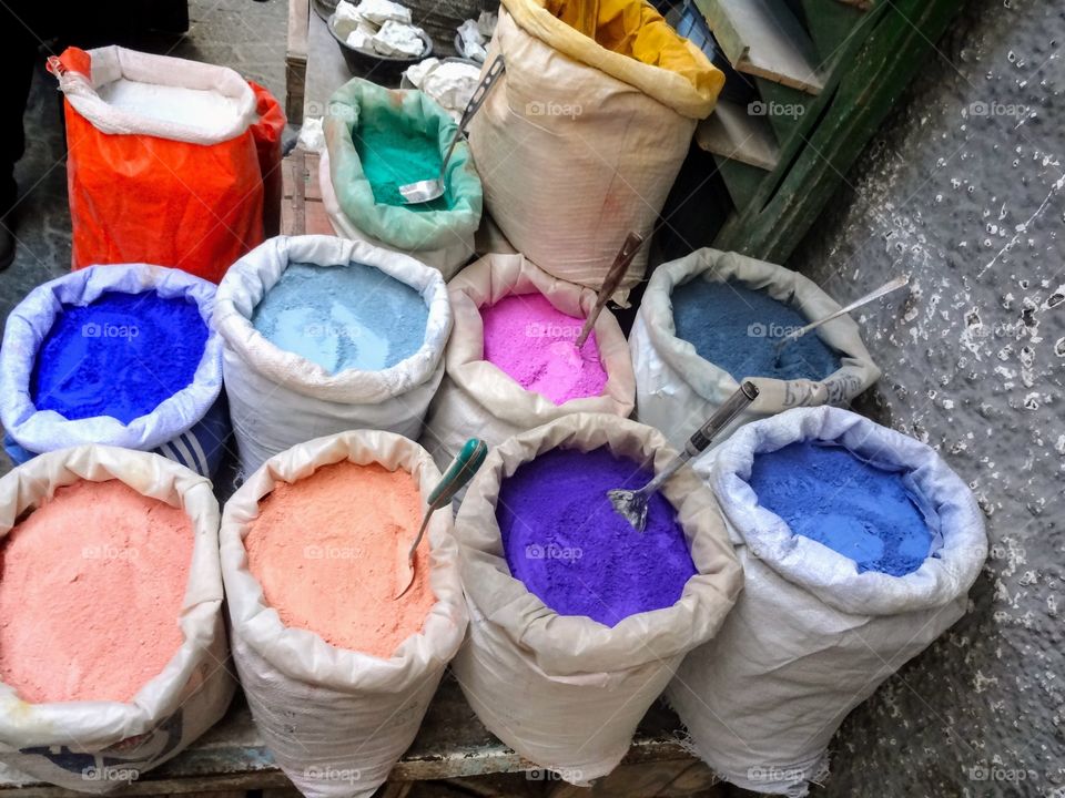Bags of dye