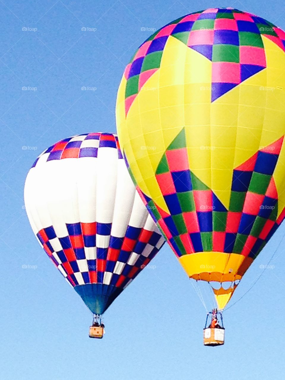 Hot air balloons taking off Statesville North Carolina. 