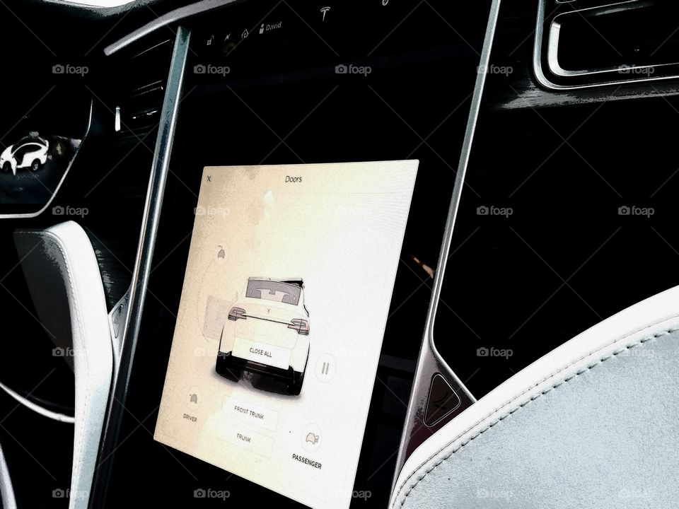 Tesla interior has ots of symmetry