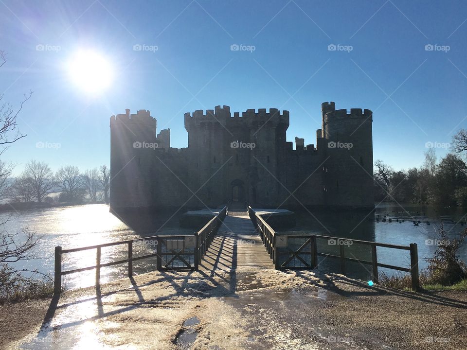 Bodium castle on a frosty morning