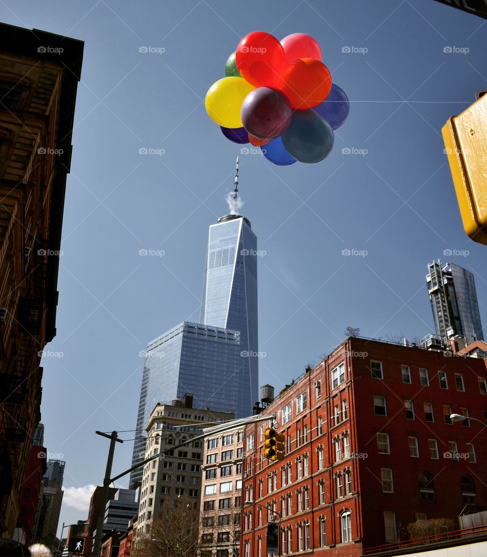 Balloons in the sky 