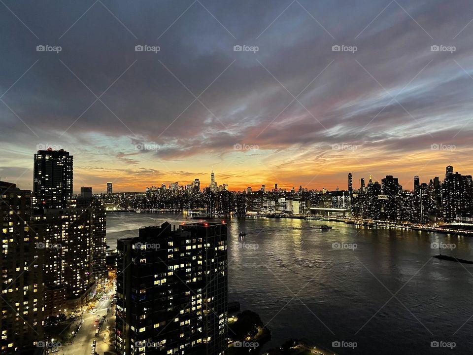 Sunset over Manhattan 