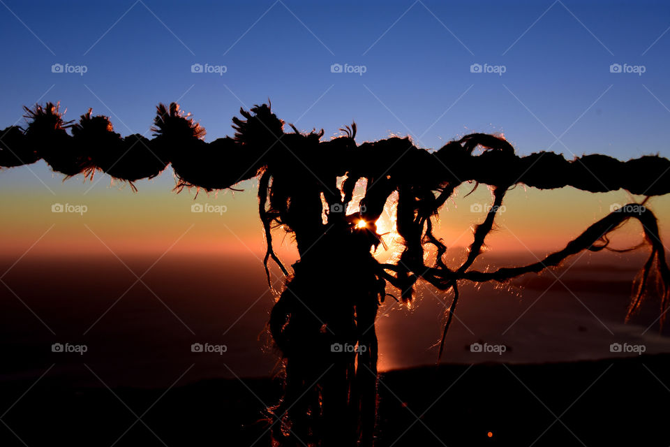 Sunset in vesuvio national park
