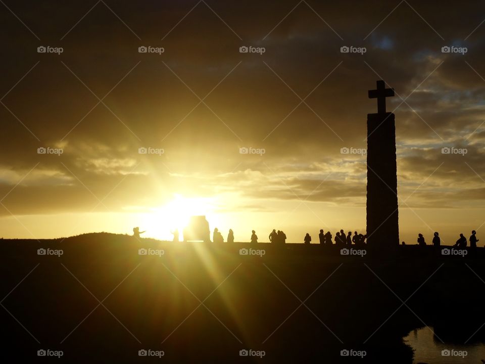 Beautiful sunset in Cabo da Roca - Portugal