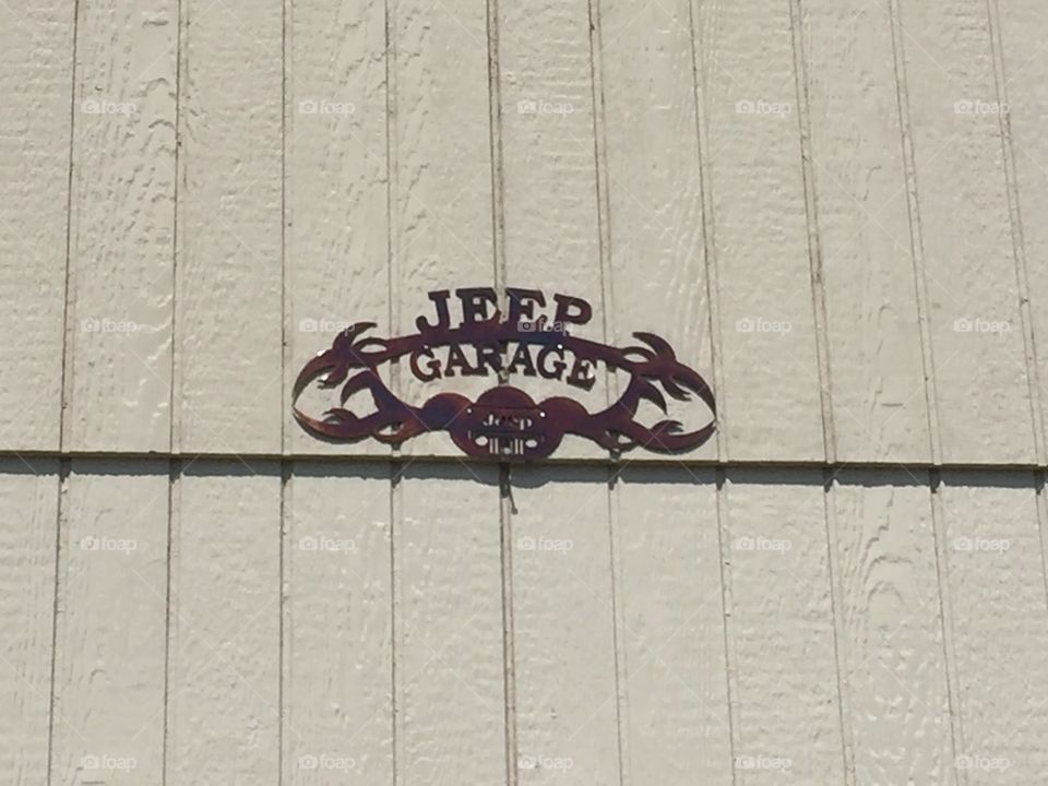 My daughters sign for our garage