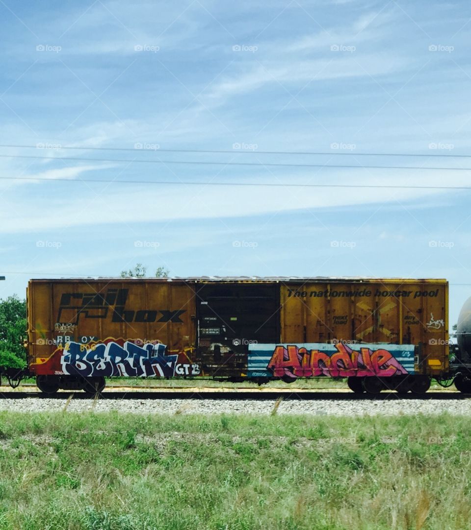 Graffitied Train Car