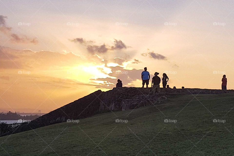 Silhouettes in the sunset