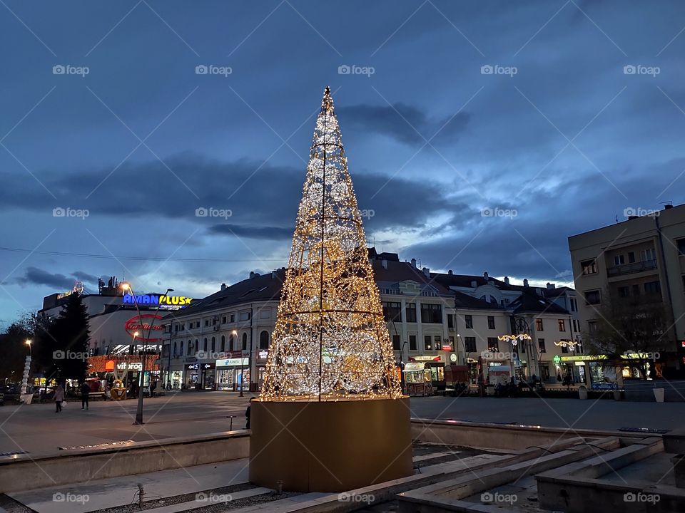 Cacak Serbia holiday decorations tree